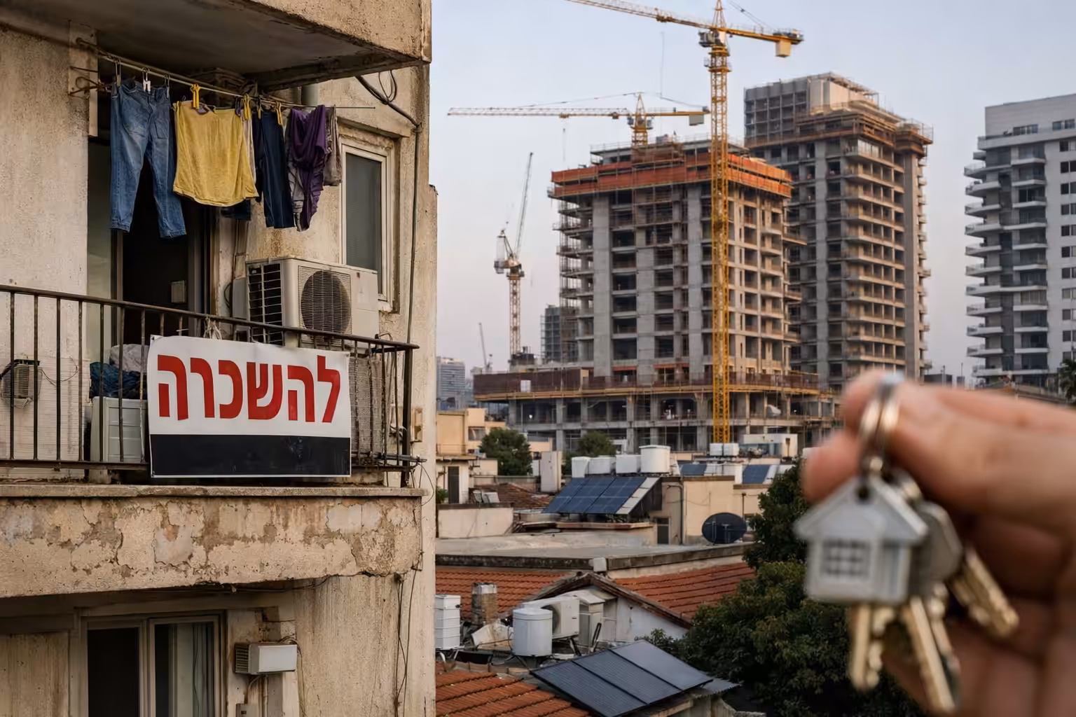 שוק הדיור מתפצל: הדירות נחלשות, השכירות מתייקרת והקבלנים לוחצים על הברקס